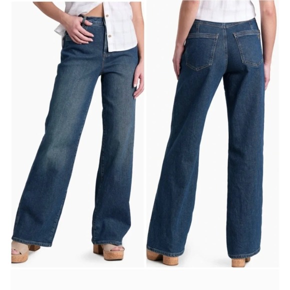Kühl Denim - Kühl Kontour Wide Leg Denim Jeans 10 Short Gorpcore Blue Recycled Cotton Stretch